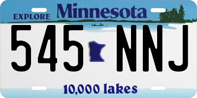 MN license plate 545NNJ