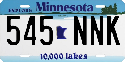 MN license plate 545NNK