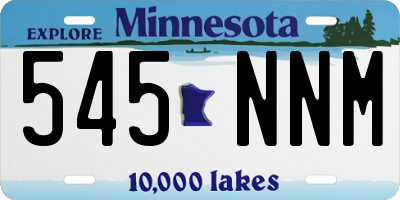 MN license plate 545NNM