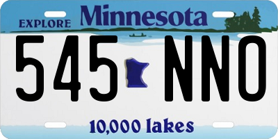 MN license plate 545NNO