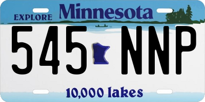 MN license plate 545NNP