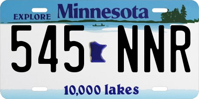 MN license plate 545NNR