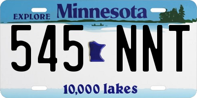 MN license plate 545NNT