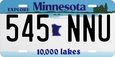 MN license plate 545NNU