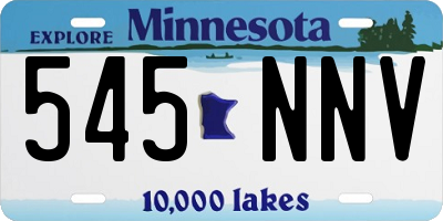MN license plate 545NNV