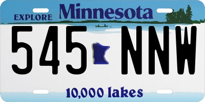 MN license plate 545NNW