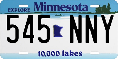 MN license plate 545NNY