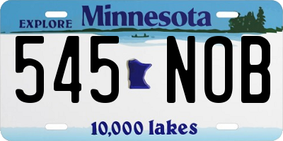 MN license plate 545NOB