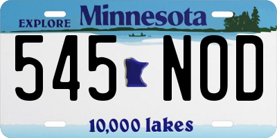 MN license plate 545NOD
