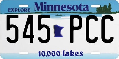 MN license plate 545PCC