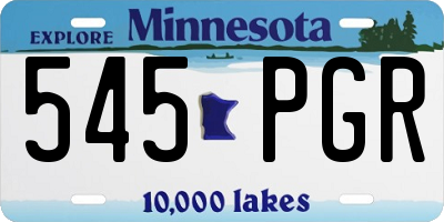 MN license plate 545PGR