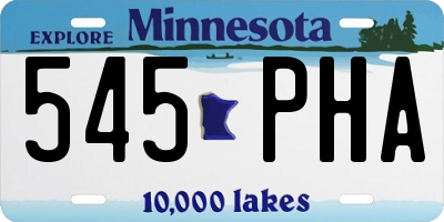 MN license plate 545PHA