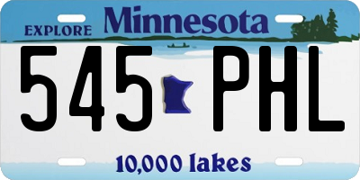 MN license plate 545PHL