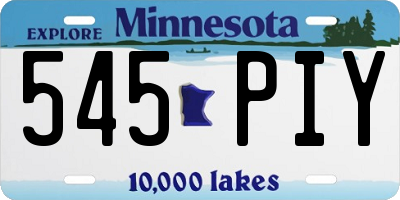 MN license plate 545PIY