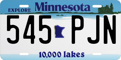 MN license plate 545PJN