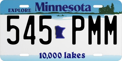 MN license plate 545PMM