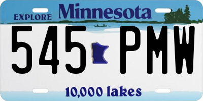 MN license plate 545PMW