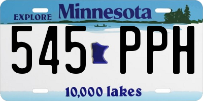 MN license plate 545PPH