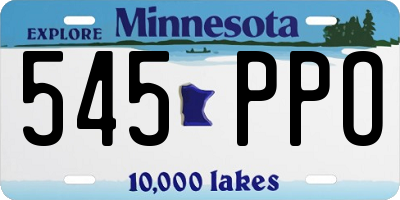 MN license plate 545PPO
