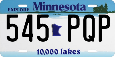 MN license plate 545PQP
