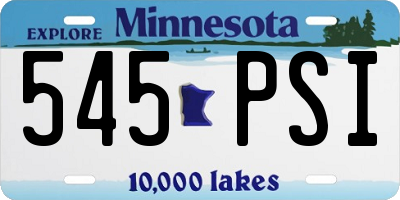 MN license plate 545PSI