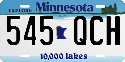 MN license plate 545QCH