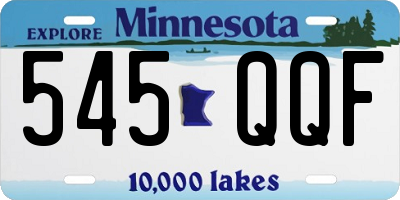 MN license plate 545QQF