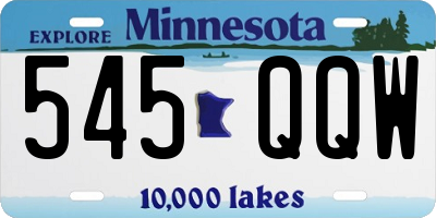 MN license plate 545QQW