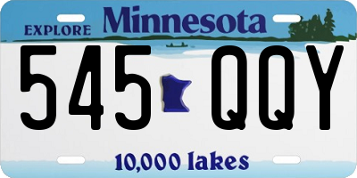 MN license plate 545QQY