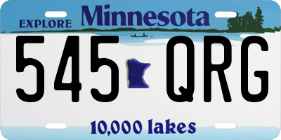 MN license plate 545QRG