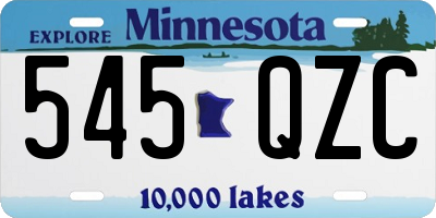 MN license plate 545QZC