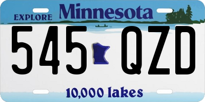 MN license plate 545QZD