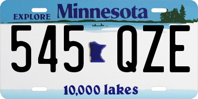 MN license plate 545QZE