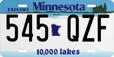 MN license plate 545QZF
