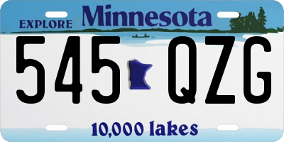 MN license plate 545QZG