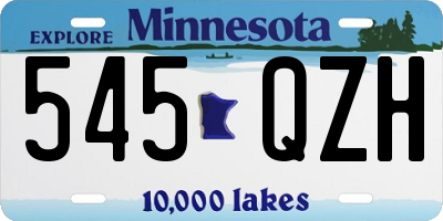 MN license plate 545QZH