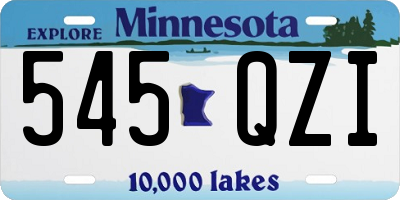 MN license plate 545QZI