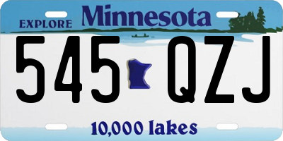 MN license plate 545QZJ