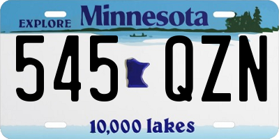 MN license plate 545QZN