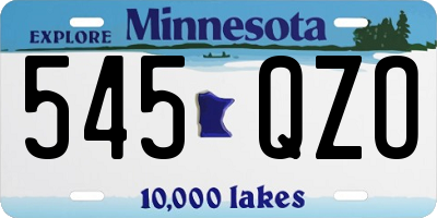 MN license plate 545QZO
