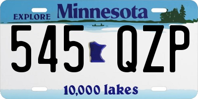 MN license plate 545QZP