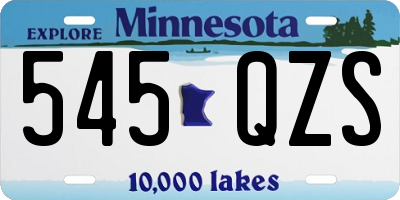 MN license plate 545QZS