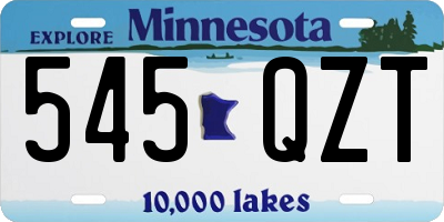 MN license plate 545QZT