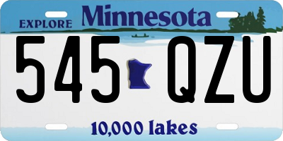 MN license plate 545QZU