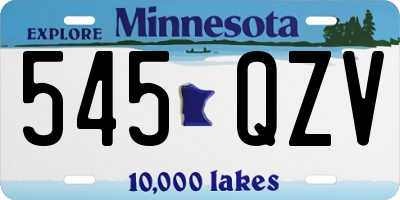 MN license plate 545QZV