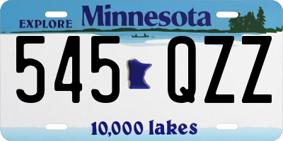 MN license plate 545QZZ