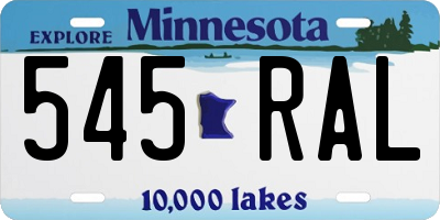 MN license plate 545RAL