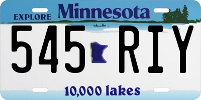 MN license plate 545RIY