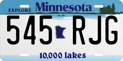 MN license plate 545RJG