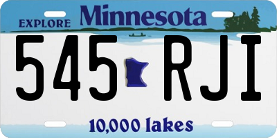MN license plate 545RJI